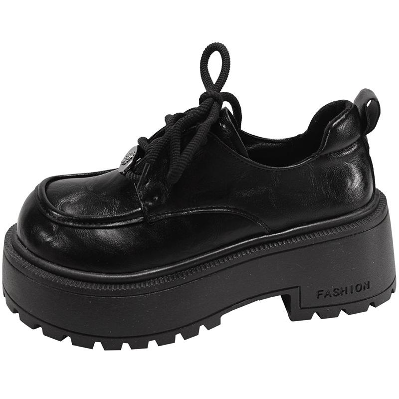 Модный тренд британский стиль на платформе маленькие кожаные туфли женские новинка 2025 года осень и зима с юбками универсальные французские туфли Мэри Джейн