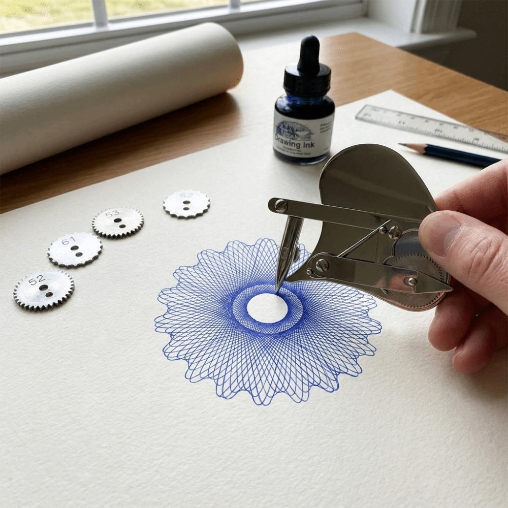 Solid Zinc Zinc Alloy Material Mechanical Gear Train Vintage Precision Dotting Wheels Drawing Students