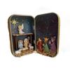 Colorful Christmas Nativity Box Easy Carrying Desktop Figurine Ornament  Art Decor