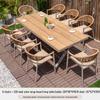 luolan 8 chairs with 220x90cm teak large slab table