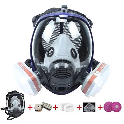 Респиратор для лица, широкое поле зрения, легкий респиратор для всего лица, покраска, распыление, украшение, деревообрабатывающий газовый респиратор