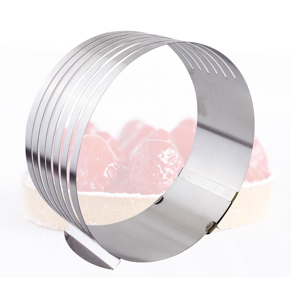 16-20cm Stainless Steel Adjustable Cake Ring Telescopic Cake Cutter Kit Mousse Mould Slicing DIY
