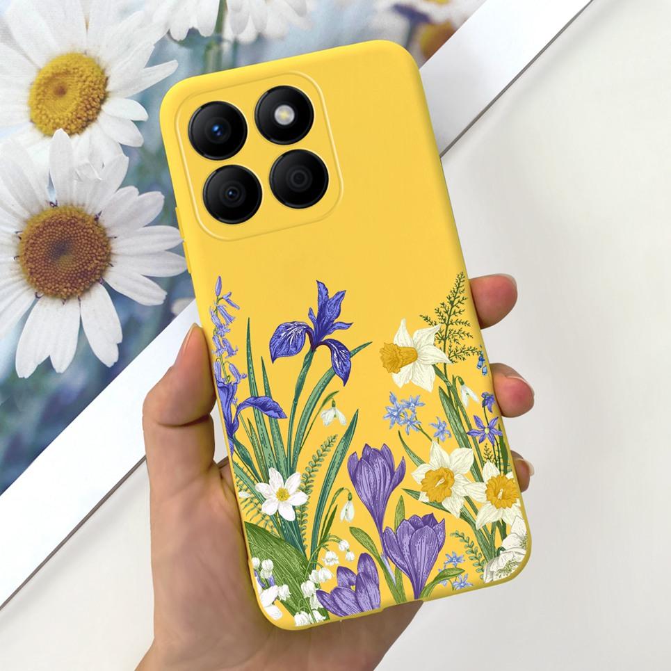 Women Fashion Girly Phone Case For Huawei Honor X9b Honor X8b Coque Funda Flower Pattern Soft Silicone Funda HonorX9b 5G Coques