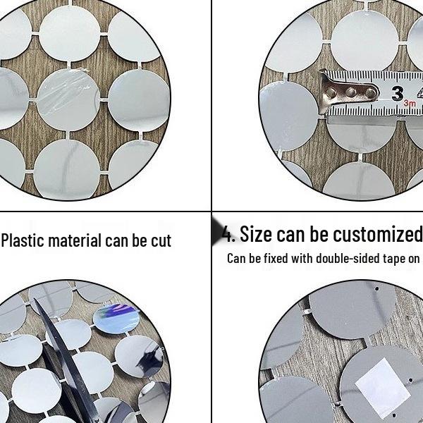 Сияющая Сверкающая Круглая Зеркальная Стена из Пайеток для Свадебного и Вечериночного Декора