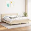 3130134 vidaXL Divan Bed with Mattress Cream 180x200 Cm Fabric