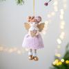 Christmas Angel Ornament Plush Felt Doll Festive Christmas Tree Decoration with Lanyard Holiday Spirit Hanging Pendant