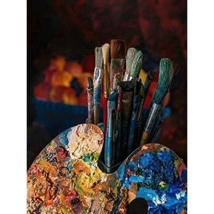 Wooden Painting Palette - 36x20cm Handmade Paint Palette with Thumb Hole for Acrylic, Oil, Watercolor,