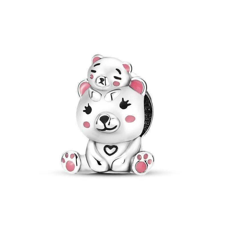 Animal Charms Copper Bear Rabbit Dog Panda Elephant Pig Kapibala Beads Pendants Fit Bracelet Diy Fine Jewelry Gift