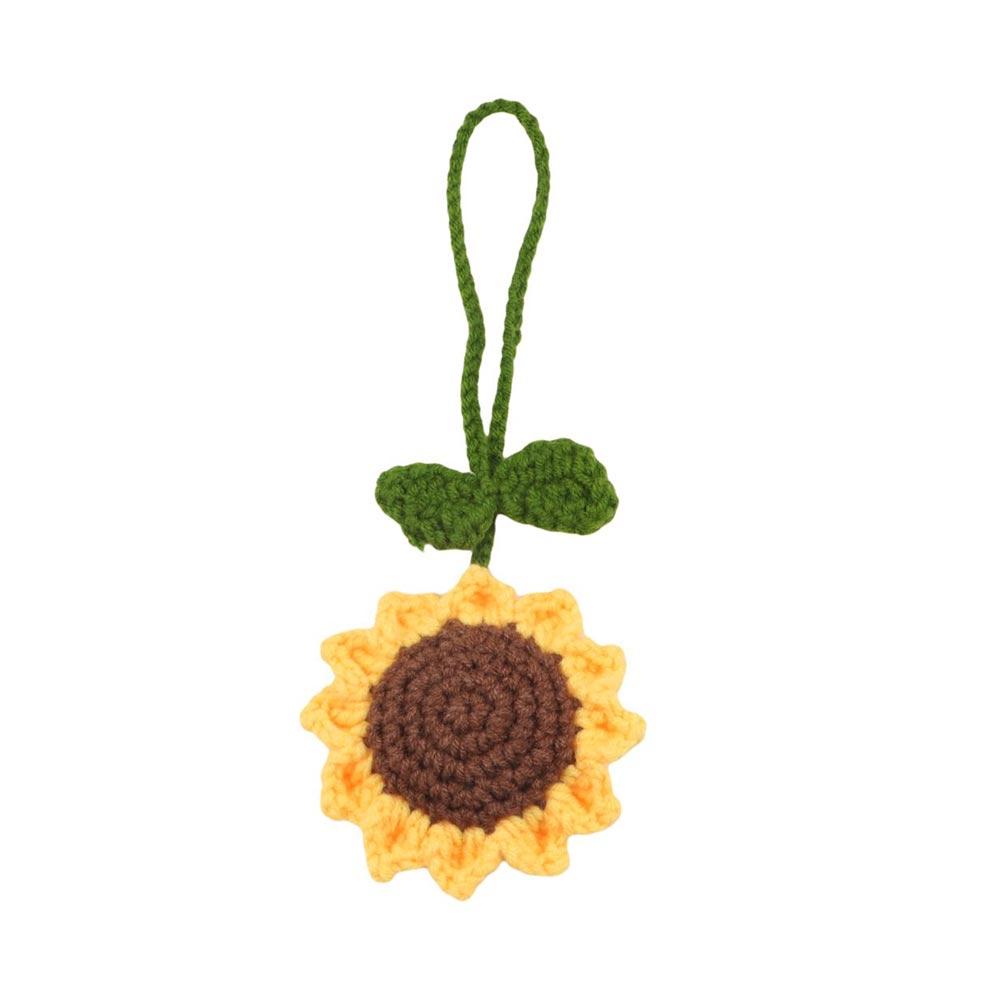 Multipurpose Car Handmade Crochet Sunflower Handmade Sunflower Car Mirror Accessories  Women