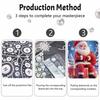 Набор для росписи жемчугом DIY Рождественский Санта-Клаус Безрамный Ручная работа Бисерный Холст Искусство Творческое Хобби для Спальни Гостиной Праздничный Декор