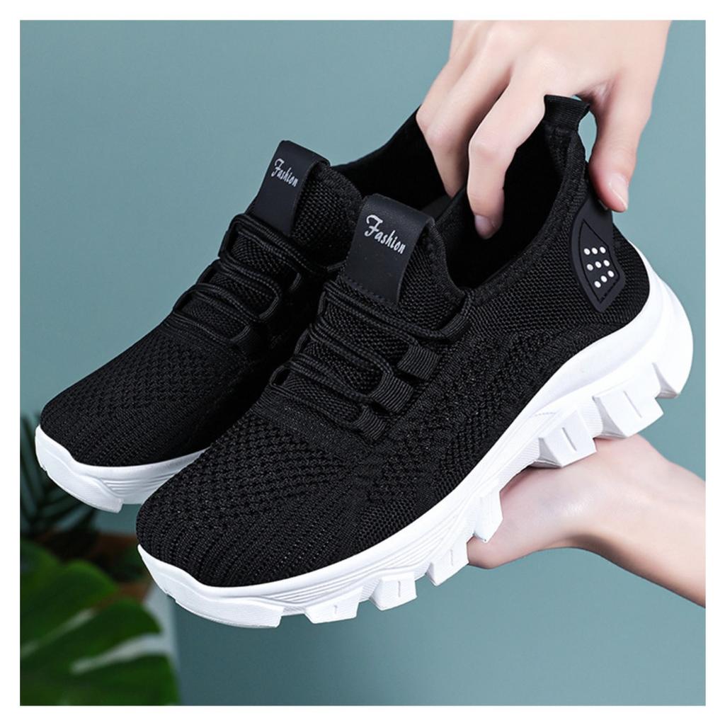 Женская обувь Летняя новая спортивная обувь Дышащие кроссовки Толстая подошва Износостойкие одинарные туфли Удобная универсальная повседневная обувь