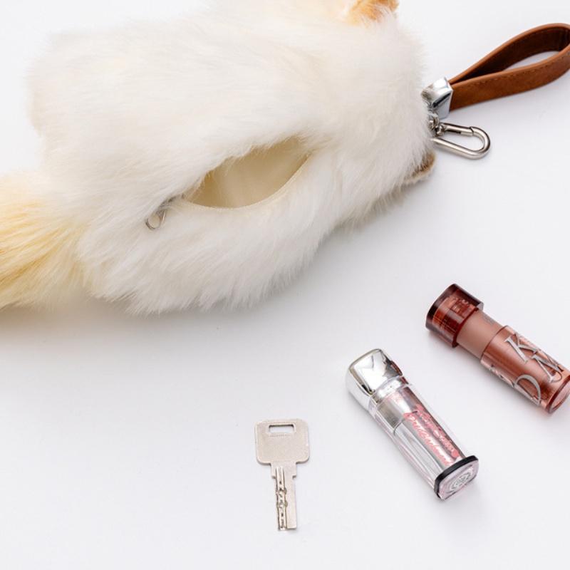 Милый плюшевый кулон-брелок в виде кошки, кулон для девочки на рюкзак, кулон в виде имитации животного, мягкая игрушка, декоративный подарок для пары, подвеска на сумку