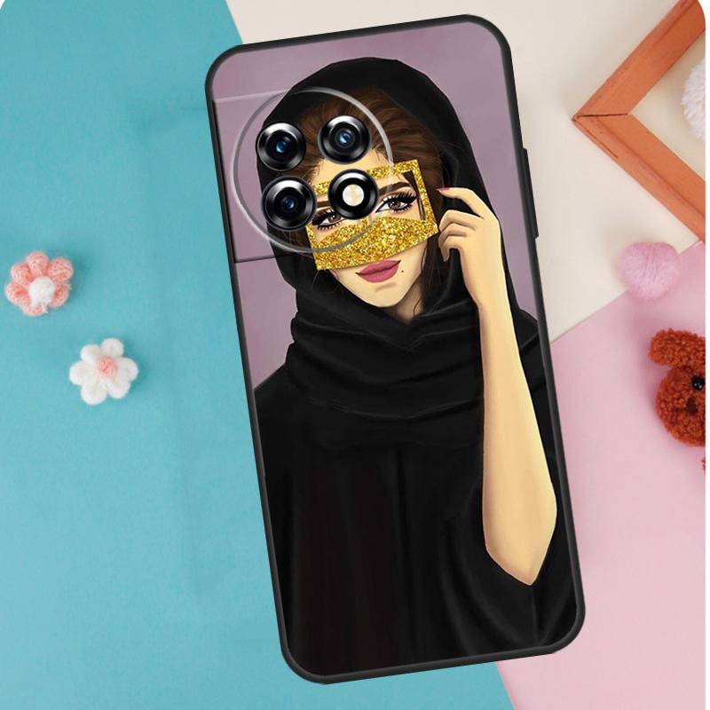 Islamic Muslim Hijabi Girls Case For OnePlus 12 11 9 10 Pro 9RT 10T 10R 12R OnePlus Nord N10 N20 CE 2 3 Lite 2T Coque