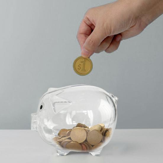 Мультяшная копилка прозрачная пластиковая копилка большая емкость монета денежный контейнер для детей и взрослых накопительный кейс банка для хранения украшение