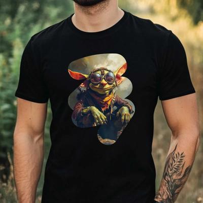 Унисекс хлопковая футболка с принтом 'Goblin Sunglasses' Размеры от XS до 5XL