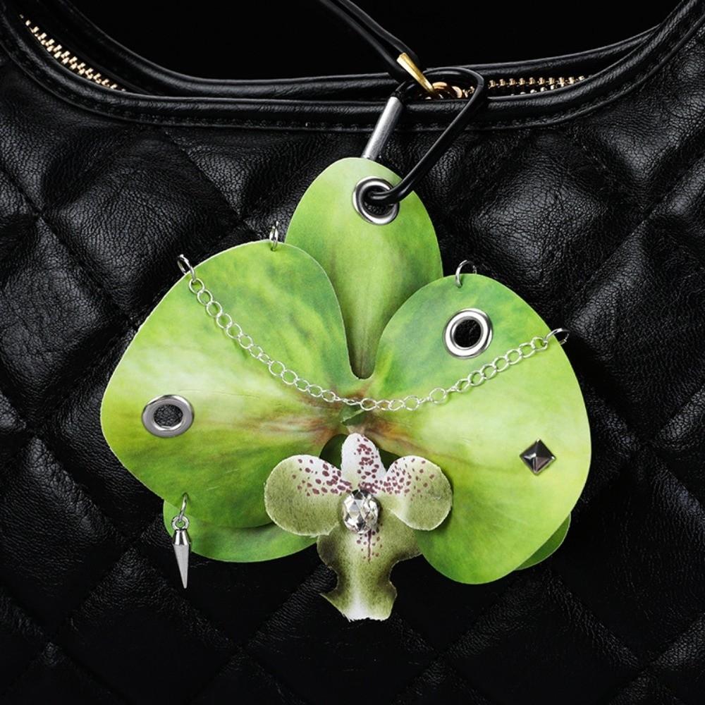 Exquisite Moth Orchids Keychain Bag Backpack Decor Butterfly Orchid Keychain Friend's Gift