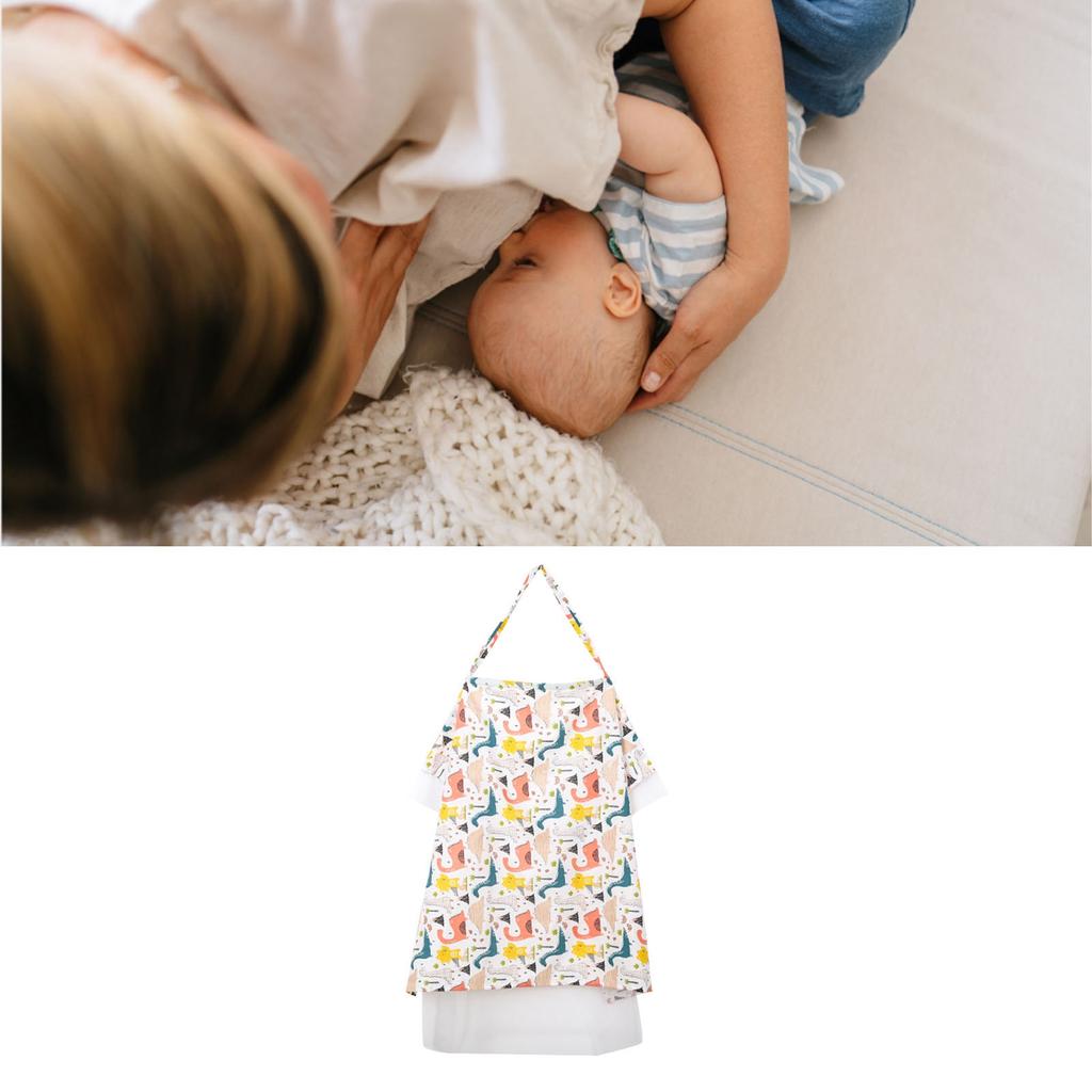 Breastfeed Apron Cover Breathable Baby Nursing Privacy Coverage Blanket with Elastic Shoulder