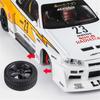 1/18 Nissan Skyline Ares GTR R34 Alloy Modified Wide Body Sports Car Model Diecast Raing Vehicle Car Model Sound Light Kids Gift