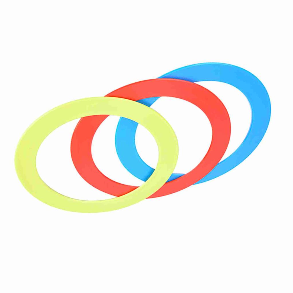 3PCS Set Juggling Acrobatics Throwing Toss Ring Bracelet Props Hand Clown Toy Blue Red Yellow