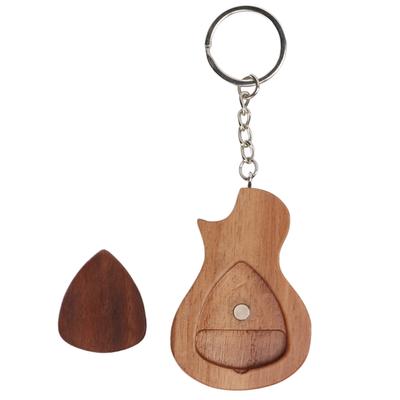 Деревянный набор медиаторов для гитары, держатель для медиаторов, брелок для ключей, подарок для инструмента ручной работы, коробка для хранения
