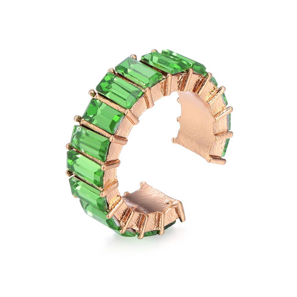 Rhinestone Dangle No Piercing Earrings CZ Cuff Earrings Statement C-shaped Cubic Zirconia Ear Cuff