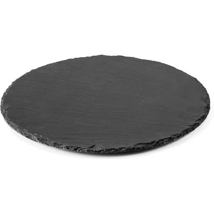 Plateau - lacor - 61070 - rond - 20 cm - antidérapant - noir