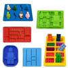 Robot Ice Brick Cube Tray Silicone Mold DIY Mold Chocolate Tray Jelly Brownie Dessert Pastry Baking Mold Mini Block Theme Set