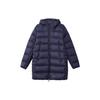 Solid Color Casual Training Sports Mid-Length Down Jacket Men Outerwear Navy-Blue 1373663-410