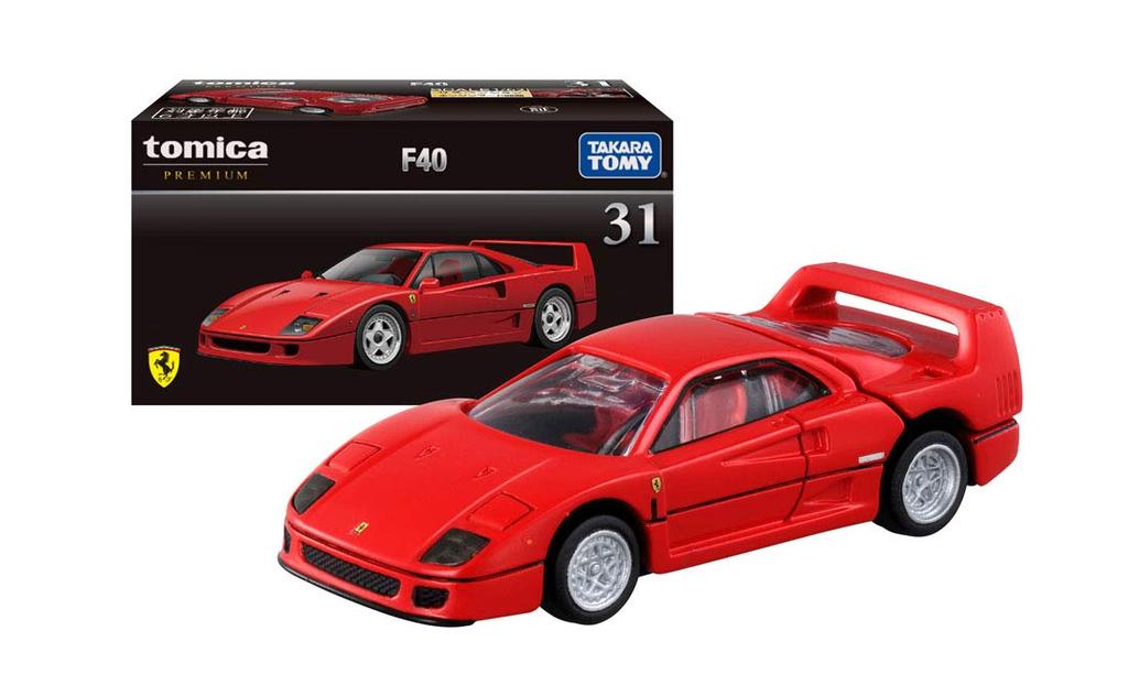 TAKARA TOMY "Tomica Premium 31 F40" Miniature Car Toy, Unisex, Ages 6 and Up, Boxed, Meets Toy Safety Standards