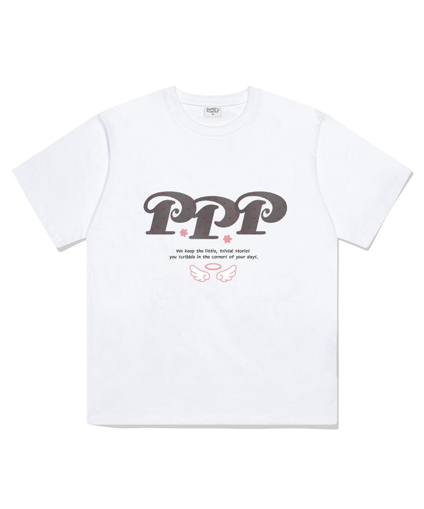 PAGESIISII Ppp Flower Logo Print Short Sleeve T-Shirt [4 Colors]