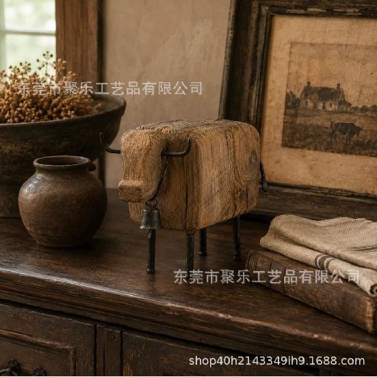 Creative resin craft animal figurines, home desktop scene decorations, and ambient ornaments