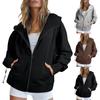 Womens Zip Up Hoodies Long Sleeve Fall Oversized Sweatshirts Jacket With Pockets Fashion Clothes Hoodies For Women