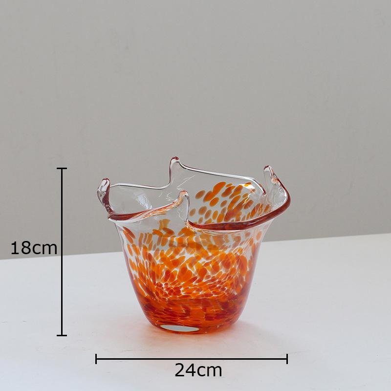Wave Edge Glass Vase Transparent Hydroponics Flower Pots Table Decoration Flower Arrangement Floral Vases Room Aesthetic Decor