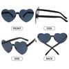 Accessories Trendy Candy Color Eyewear Heart Sunglasses Rimless Sunglasses for Women Heart Glasses