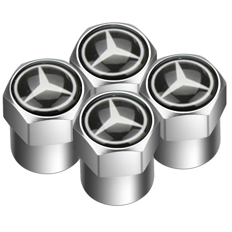 CRT1 Car Tire Valve caps Emblem metal sticker For Mercedes Benz W203 W204 W168 GLC GLE CLA accessories Interior Mouldings YZQMM-BENC