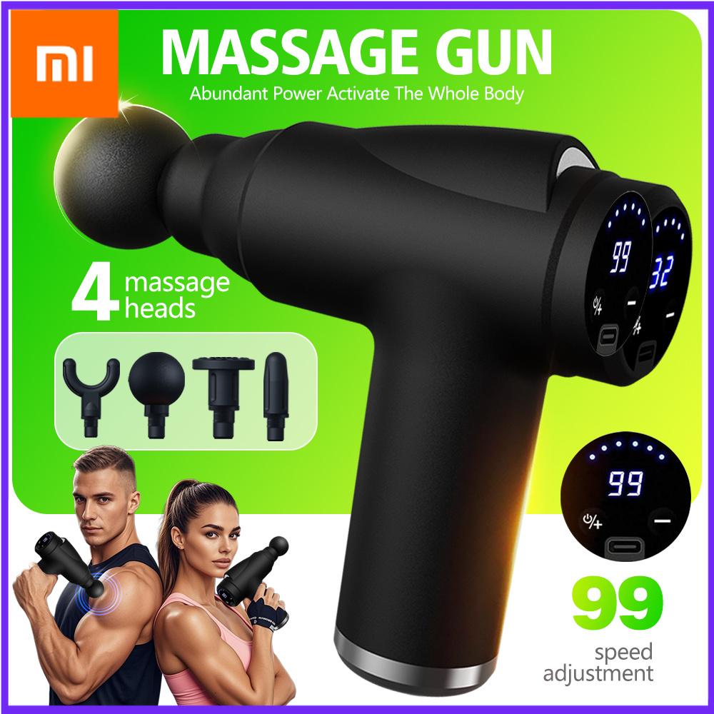 Xiaomi Электрический массажный пистолет Xiaomi для глубокого массажа мышц лица, рук, спины, ног. Расслабление мышц тела, спины, рук. Для спорта и фитнеса.