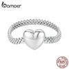 925 Sterling Silver Simulated Heart-shaped Chain Engagement Ring Fine Jewelry Gift Promise Bridal Ring