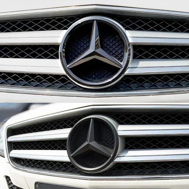 LXT3 1Pc ABS Car Front Grille Badge Decal Cover Emblem for Mercedes Benz W204 W205 W210 W211 W212 W213 C E Class GLA GLK ML GLC GLE