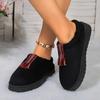 Fashion Women Flats Snow Boots Short Plush Warm Cotton Slippers Platform Shoes Casual Comfort Walking 2024 Winter New Fad Zapatos Mujer