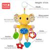 Cute Cartoon Plush Animal Car Pendant With Rattle For Baby Car Seat
