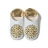 Бесшовные Кожаные Бабуши в Марокканском Стиле для Дома, Подарок на День, Белые [cocomorocco] Тапочки, (Золотые пайетки), Туфли, Cocomorocco, Мамины (Большой, & Золотой,