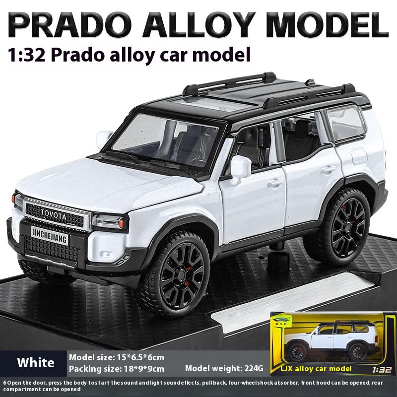 FAJC5 1:32 TOYOTA PRADO Land Cruiser Off Road Vehicle Metal Alloy Diecast Model Car Outdoor Display Collectibles Decorative Gift Boy