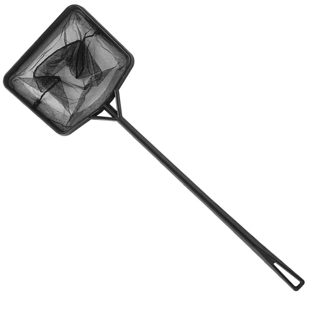 Functional Aquarium Square Fishing Net with Long Handle Fishing Gear for Catching Fish Clean Shrimp Tank Aquarium Tools