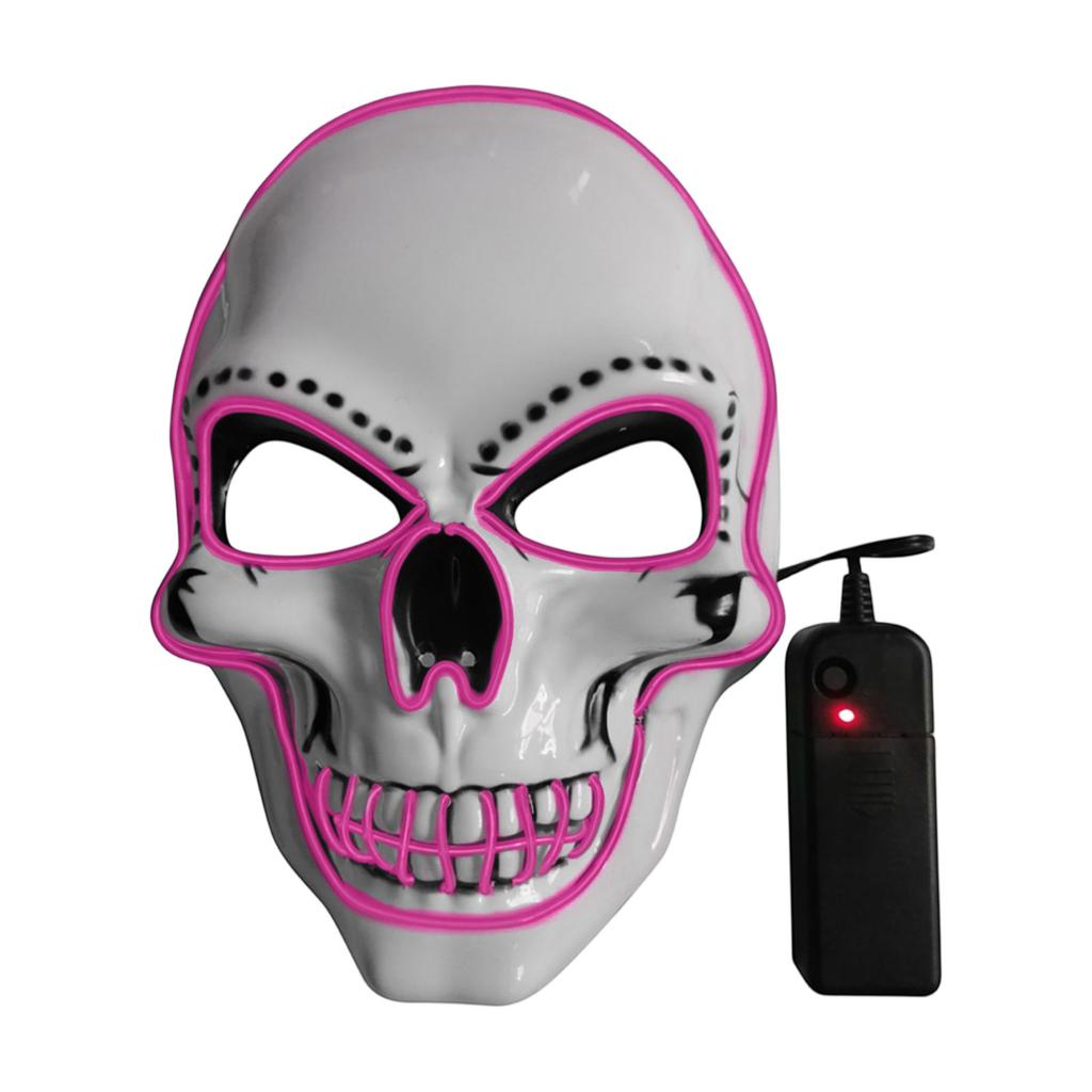 PVC Whites Skulls Mask Led Mask Halloween Luminous Mask Holiday Party Luminous Cold Light Masks