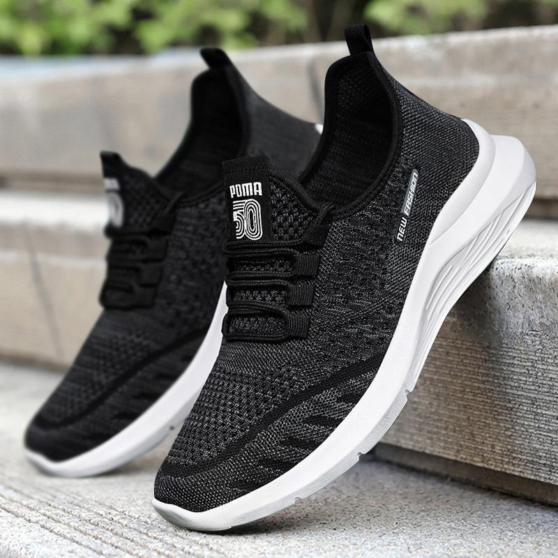 Fashion Spring and Summer New Breathable Men's Shoes, Thin, Anti Slip and Wear-resistant Running Sports and Leisure Shoes