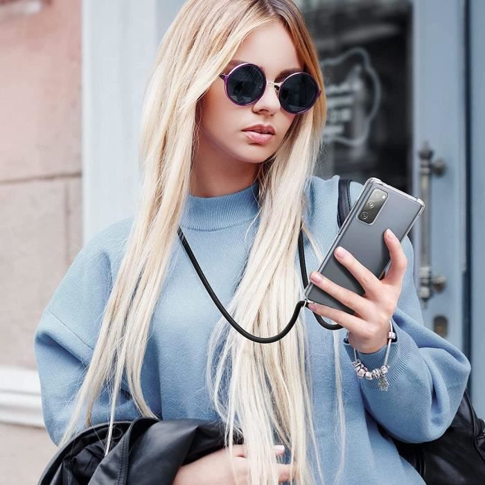 Protective Case - PROSHOP - for Samsung Galaxy S20 FE - Flexible - Transparent-Navy Blue - Shockproof