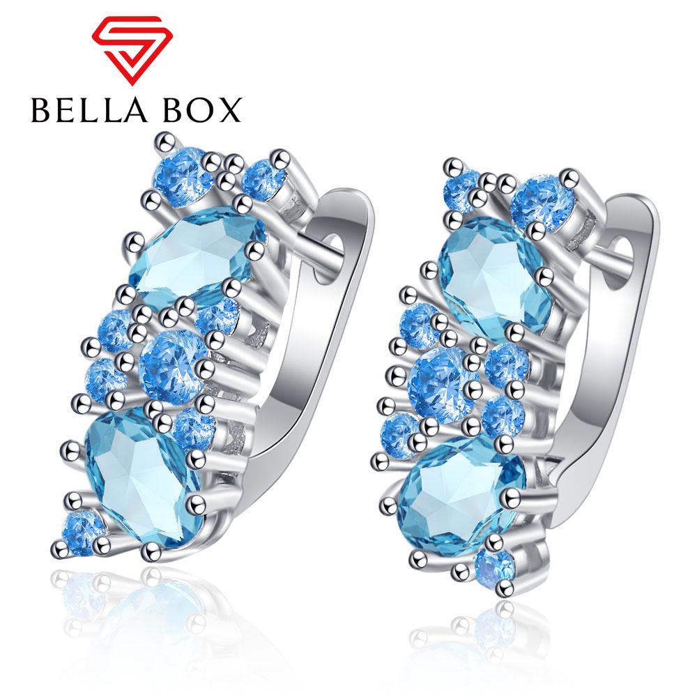 BELLA BOX Темперамент Синий Циркон Ювелирные Изделия Свадебная Вечеринка