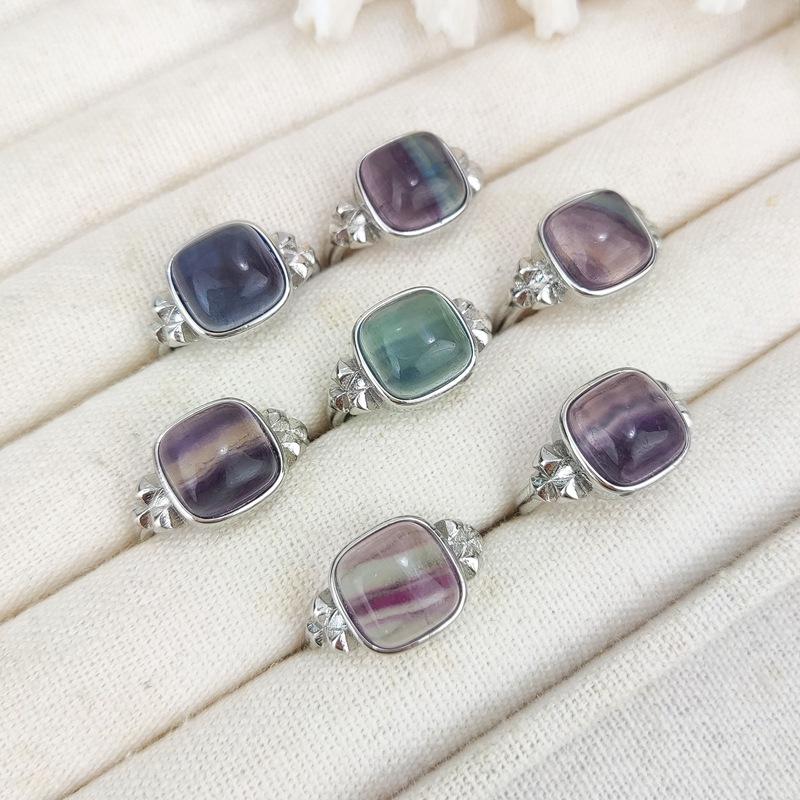 Регулируемое кольцо из натурального камня тигровый глаз, кофейного цвета