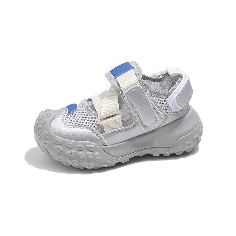 Детские спортивные сандалии Air Mesh Patchwork Kids Hollow Toes Capped Sandals Non-Slip Boys Girls Summer Beach Shoes All Match
