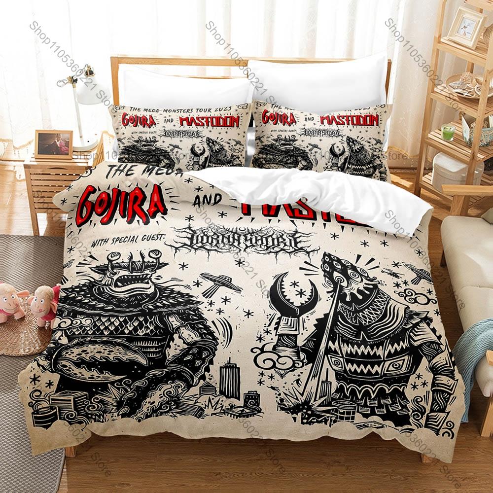 Dark Horror Art Graphic Lorna Shore Extreme Metal Bedding Set Duvet Cover With 2 Pillowcases Teen Metalhead Bedroom Decor